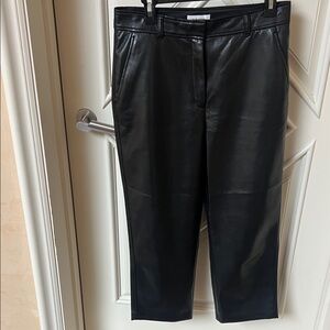 Babaton Midnight Black Leather Trousers